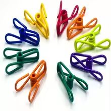 10 Piece PVC Coated Steel Clips for Sealing Food Bags Chips Durable Kitchen and Dining Accessories