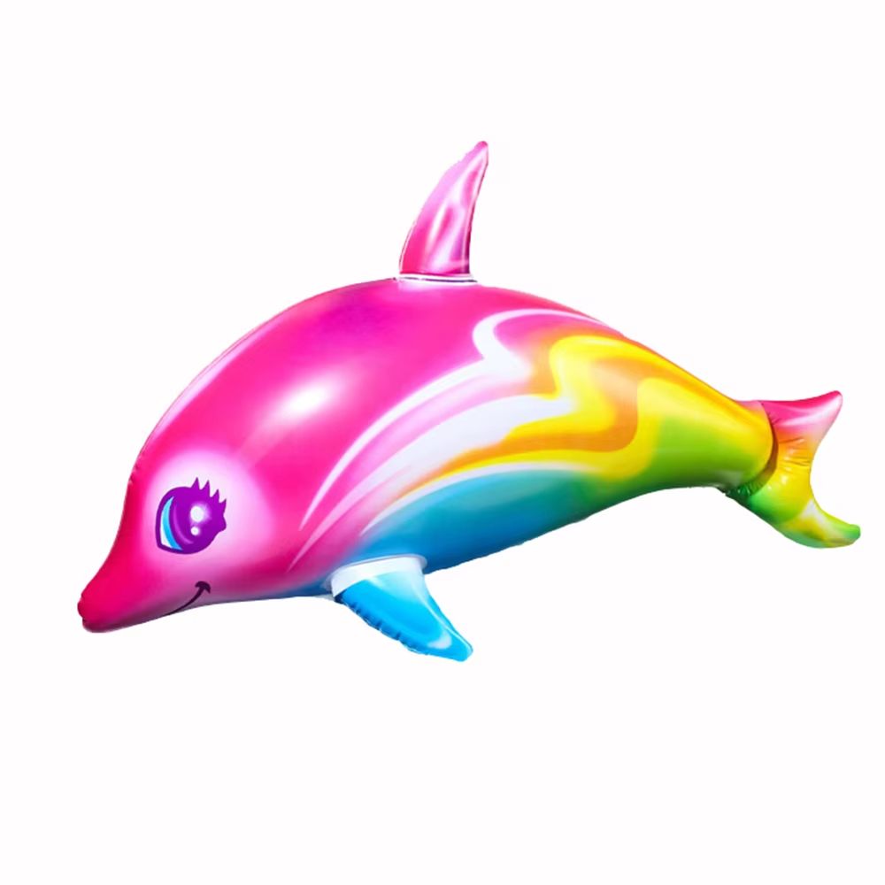 RainbowSplash Inflatable Dolphin Toy - Ocean-Theme Party & Pool Decoration