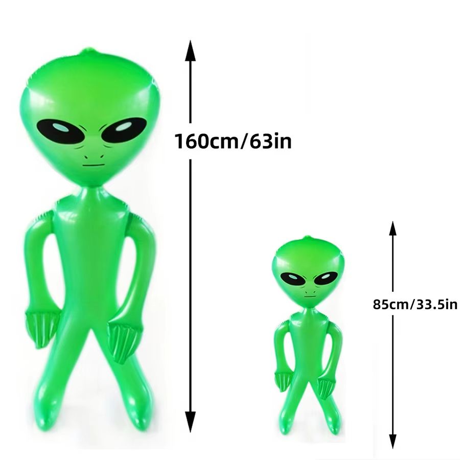 CosmicFun Inflatable Alien Duo – 2-Pack PVC Toys for Halloween, Thanksgiving & Christmas Decor