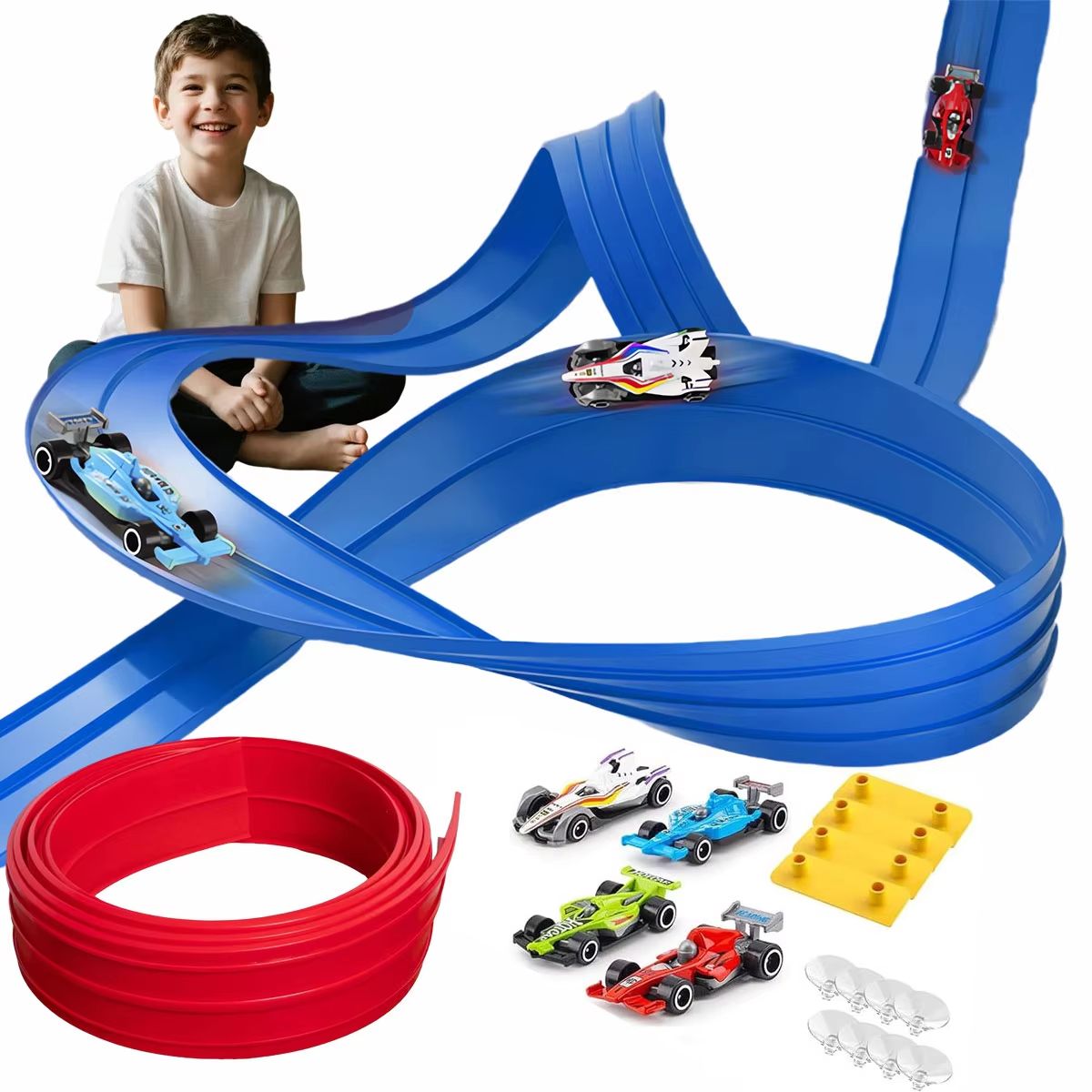 Mini Car Racetrack Ultimate Flexible Race Track & Mini Car Builder Set | Inspire Uplift