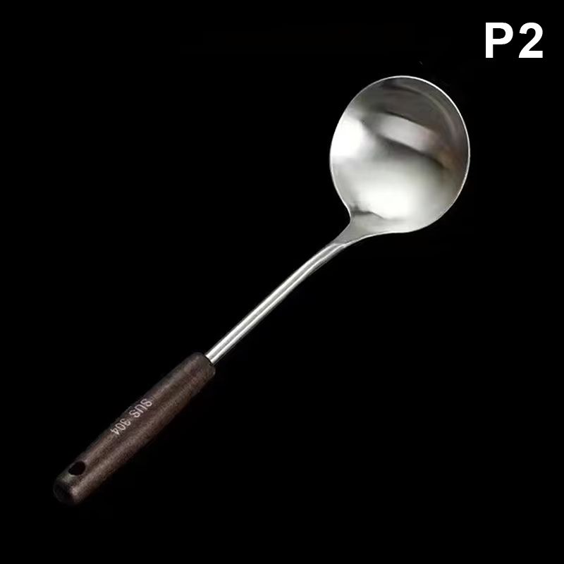 Stainless Steel Wok Spatula and Ladle Kitchen Utensil Set Stainless Steel Wok Spatula and Ladle Kitchen Utensil Set