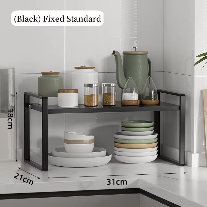 Adjustable Retractable Wardrobe Shelf and Cabinet Organizer Rack