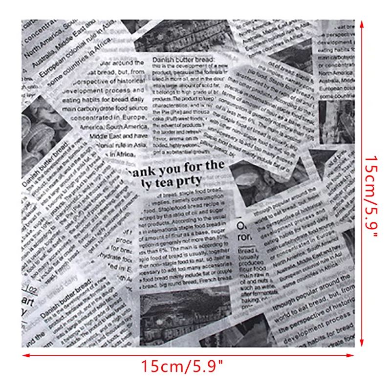 100Pcs Kraft Paper Sandwich Wrap – Disposable Oil-Proof Triangle Food Packing BagS