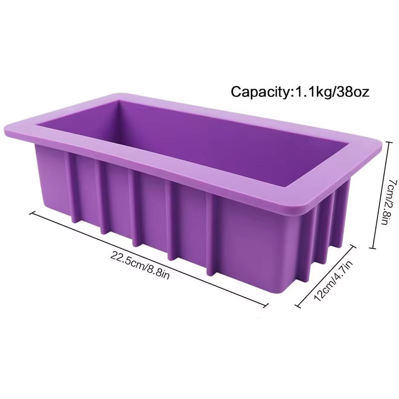 1100ml Silicone Soap Loaf Mold – Flexible Nonstick Mold for Handmade Soap