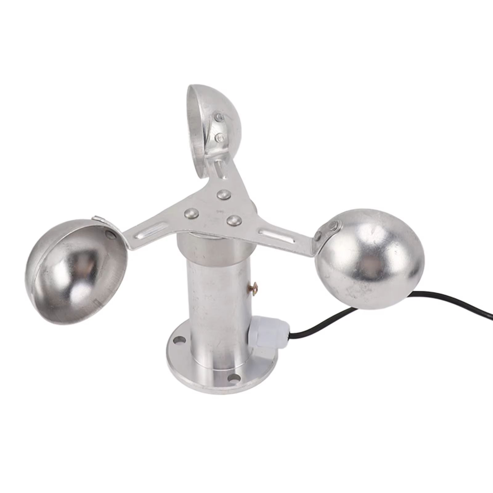 3-Cup Aluminum Wind Speed Sensor - Adjustable Wind Anemometer with 0-3.8 V Output for Weather & Environmental Monitoring