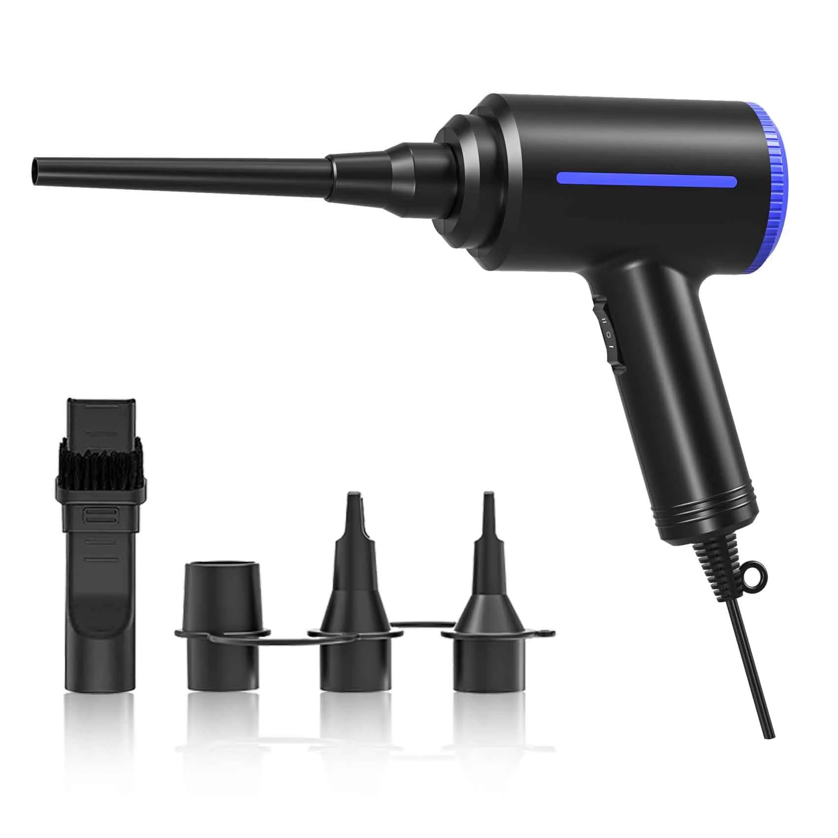 500W Cordless Electric Air Duster Handheld Air Blower and Mini Vacuum Cleaner for Electronics and Car Cleaning