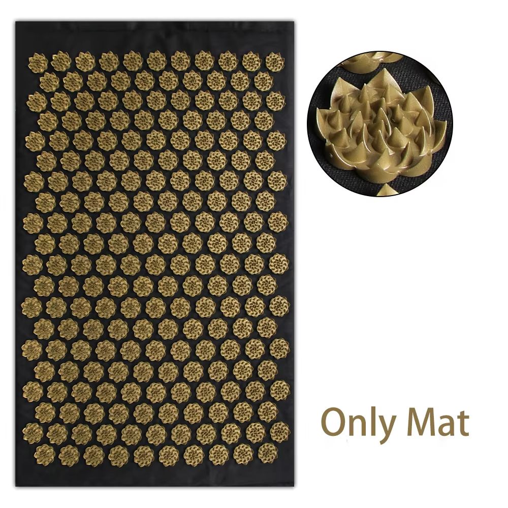 Acupressure Yoga Mat with Spike Cushion Kuznetsov Style Applicator for Full Body Massage and Fitness Recovery