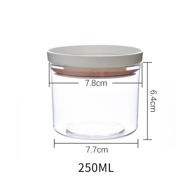 WBBOOMING Transparent Sealed Ring Food Canister with Dual Color Design for Kitchen Storage