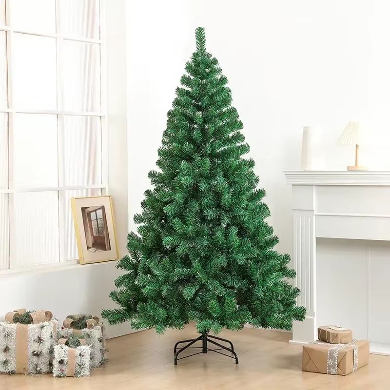 PVC Large Artificial Christmas Tree Encrypted Green Simulation Tree for Indoor and Outdoor Holiday Decoration