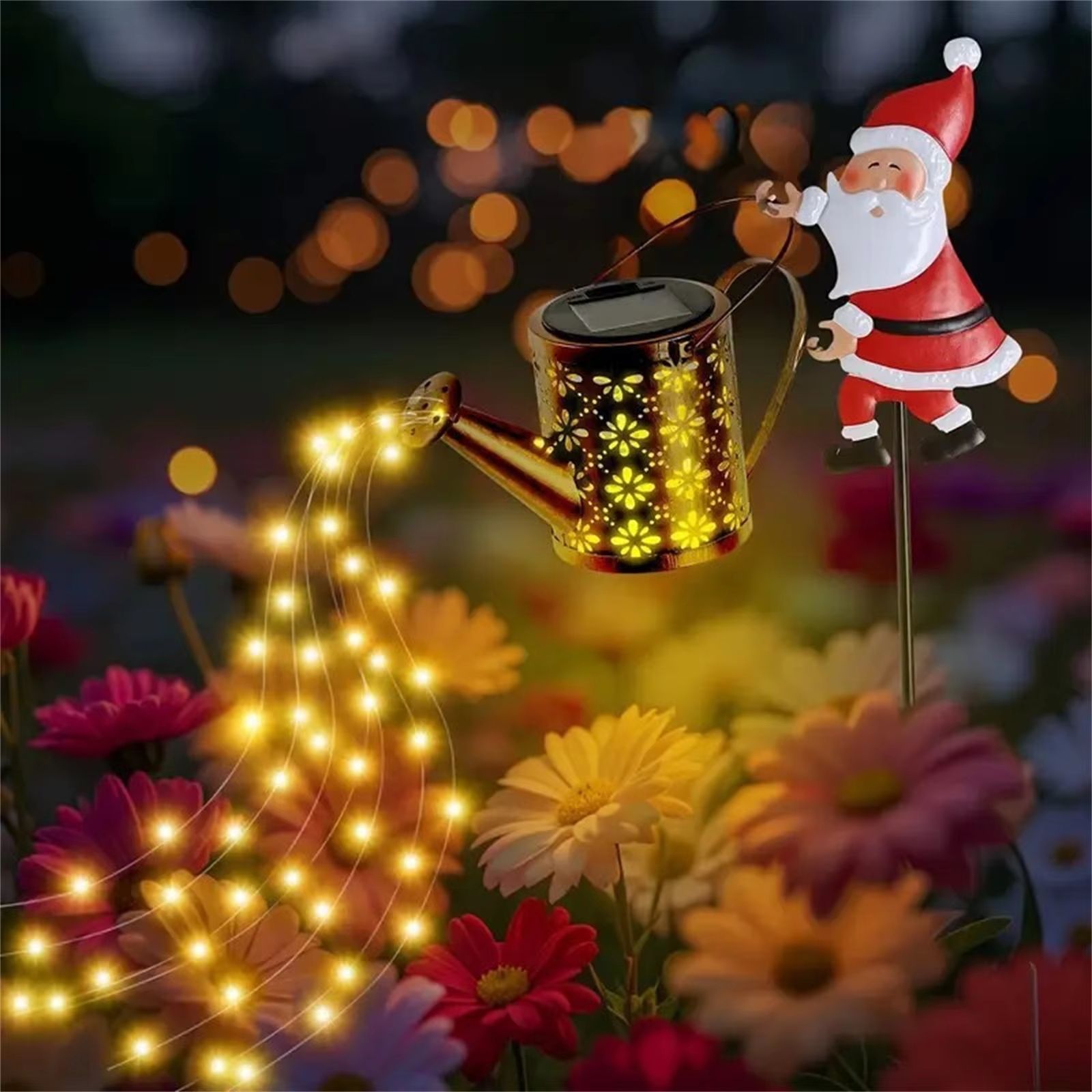 Solar Powered Santa Claus Garden Light Outdoor LED Christmas Yard Decoration Waterproof