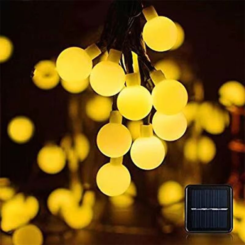 Solar Globe Fairy String Lights with 8 Lighting Modes for Outdoor Garden and Christmas Decor
