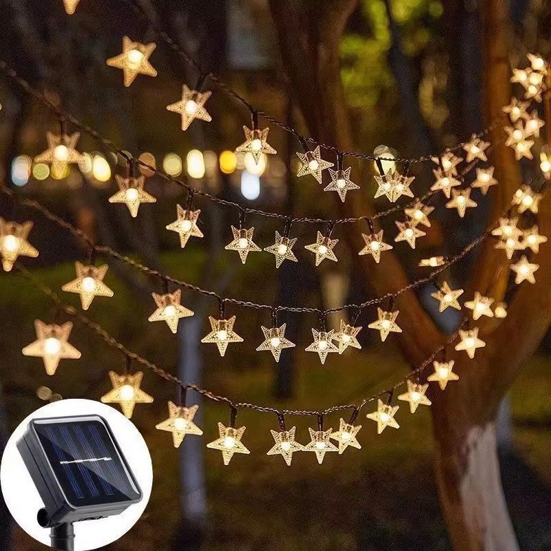 LED Solar Star Fairy String Lights Waterproof Outdoor Garden and Patio Decor