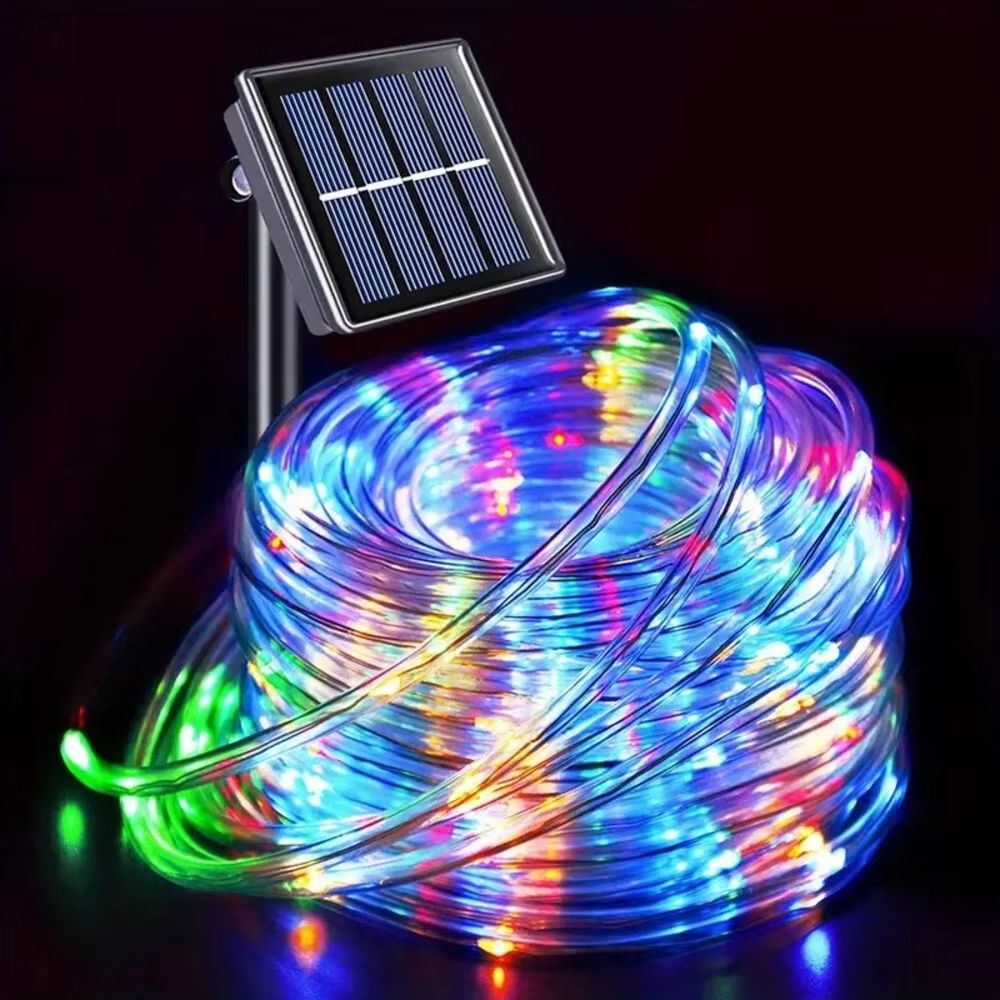 Outdoor Solar Tube Rope LED String Lights for Garden Christmas and Party Decor