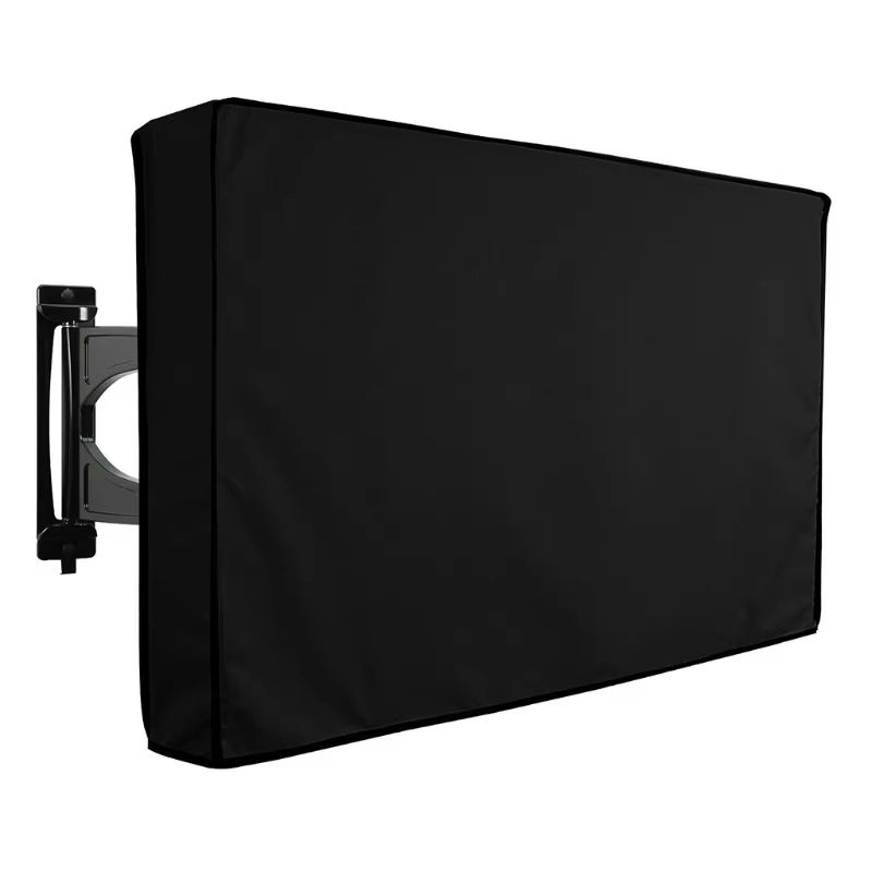 Beige Weatherproof Outdoor TV Cover for 32-65 in TVs, Dustproof and Screen-Protective Patio Cover