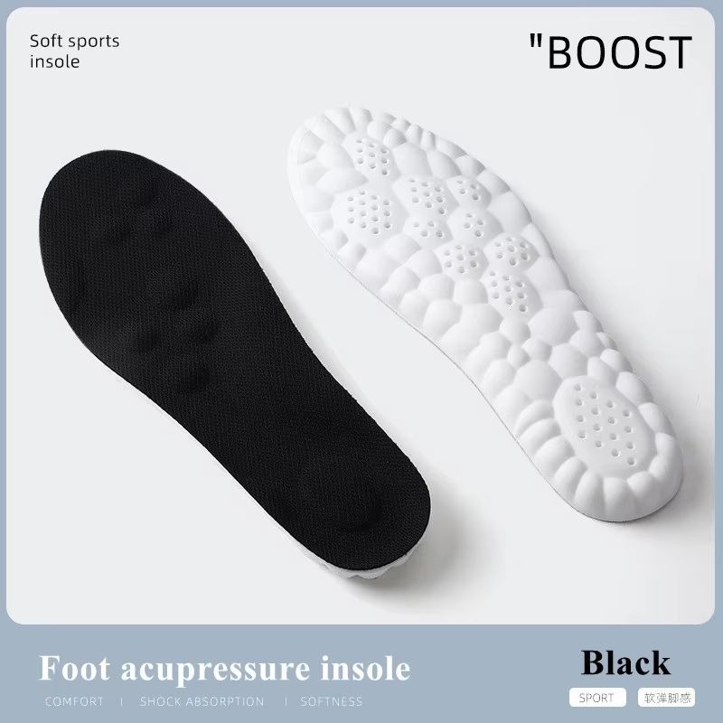 4D Ultra-Soft Sports Insoles with Arch Support and Antibacterial Comfort