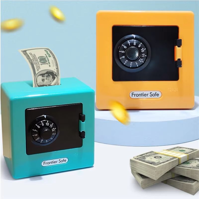 Machine Money Box Square Retro ATM Mini Money Box with Rotating Password, Automatic C | Inspire ...