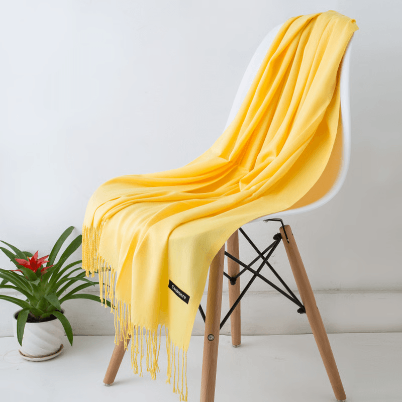 Luxury Cashmere Scarf – Soft Winter Wrap With Tassels for Work, Travel & Gifting