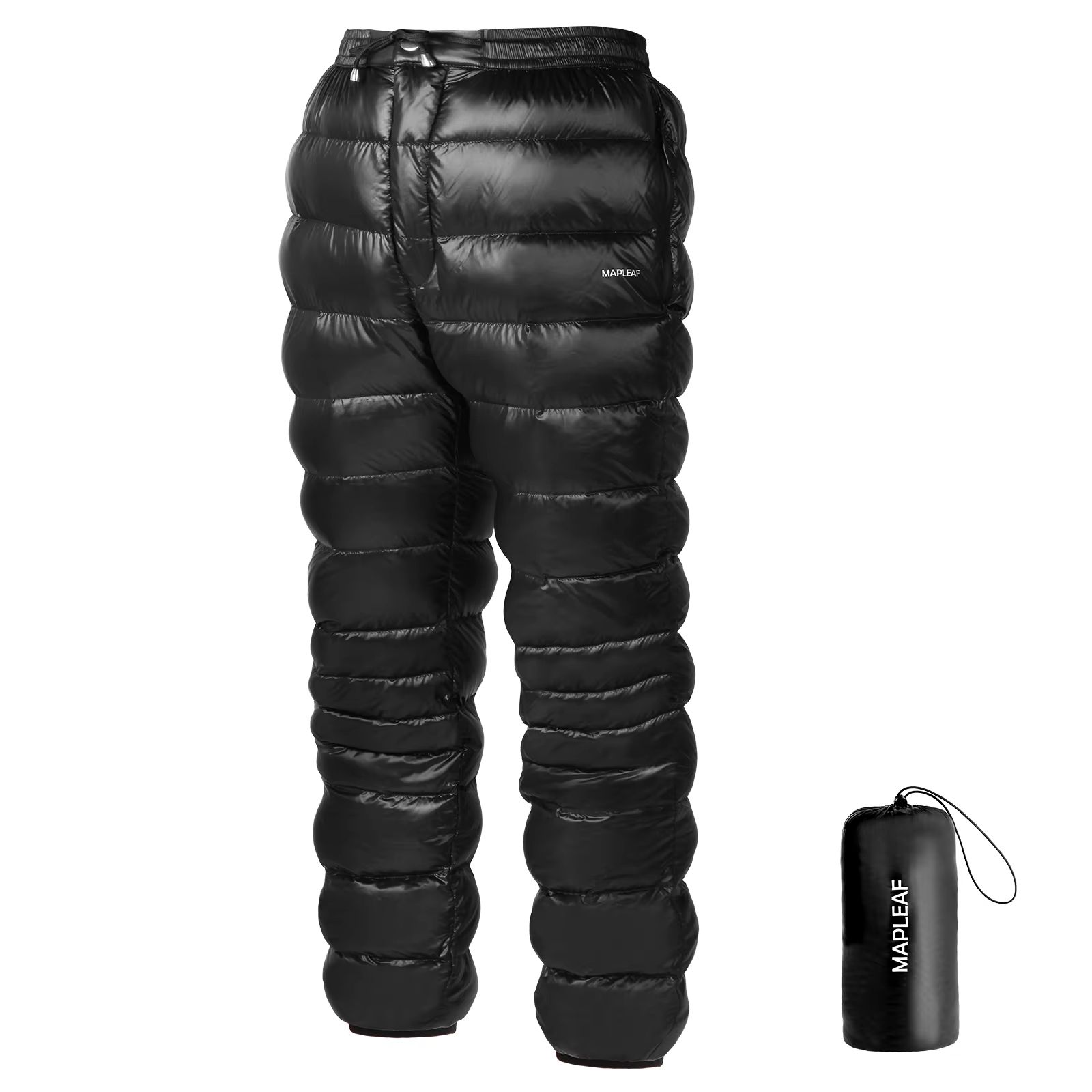 MAPLEAF Ultralight Warm Down Pants 800FP Windproof Waterproof Ski Snow Trousers