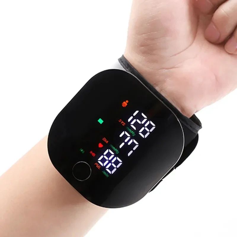 Rechargeable Wrist Blood Pressure Monitor, Accurate Readings with LED Display