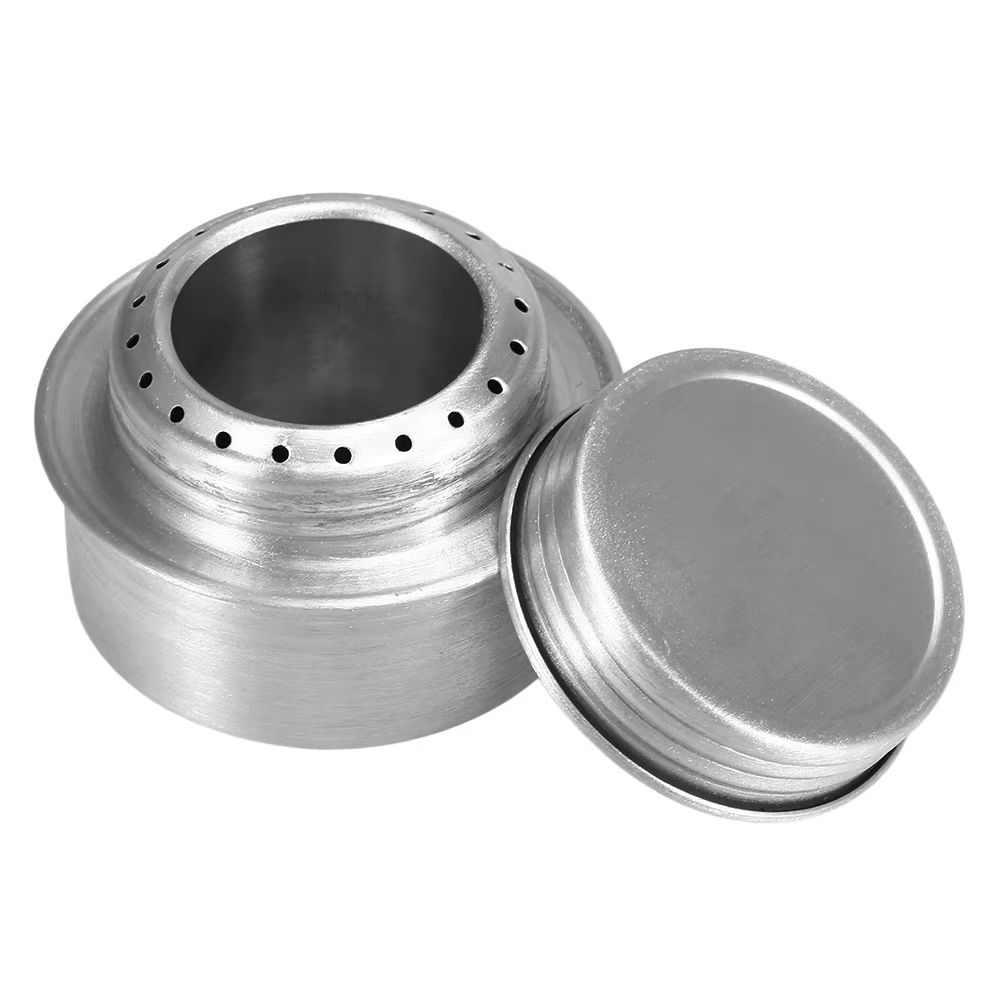 Portable Mini Aluminum Alloy Alcohol Stove with Lid – Outdoor Camping, Hiking & Backpacking Cooking Stove