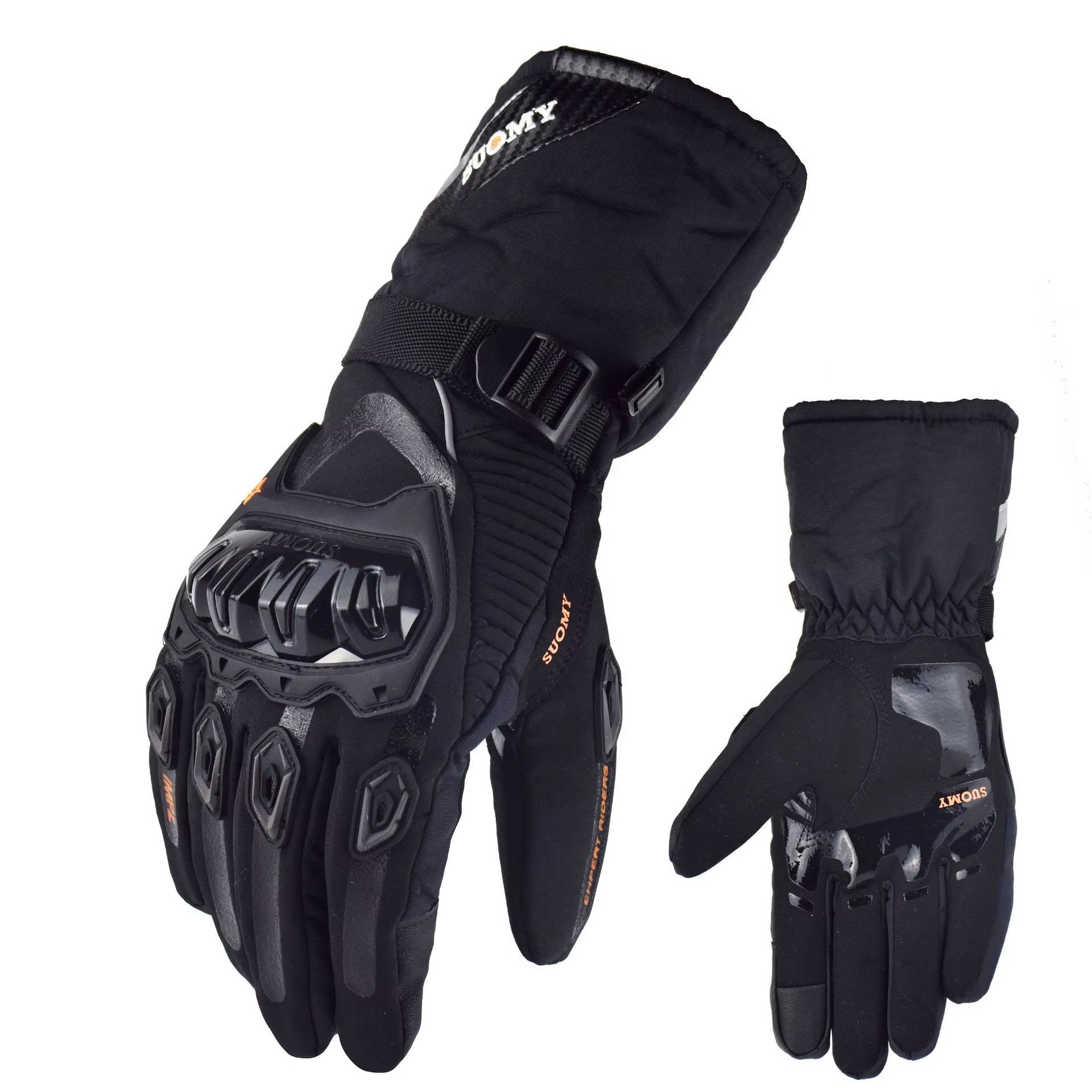 Windproof Leather Motorcycle Gloves – Touch Screen Compatible Motocross & Motorbike Riding Gloves for Men and Women