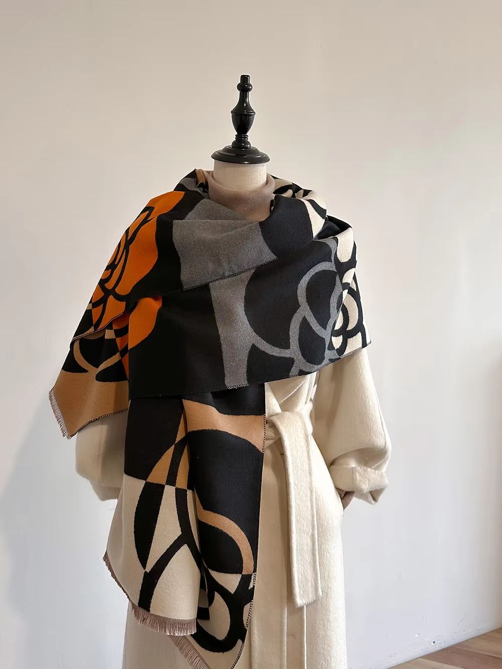 Luxury Women's Cashmere Winter Scarf – Thick Warm Pashmina Shawl Wrap Blanket Bufanda