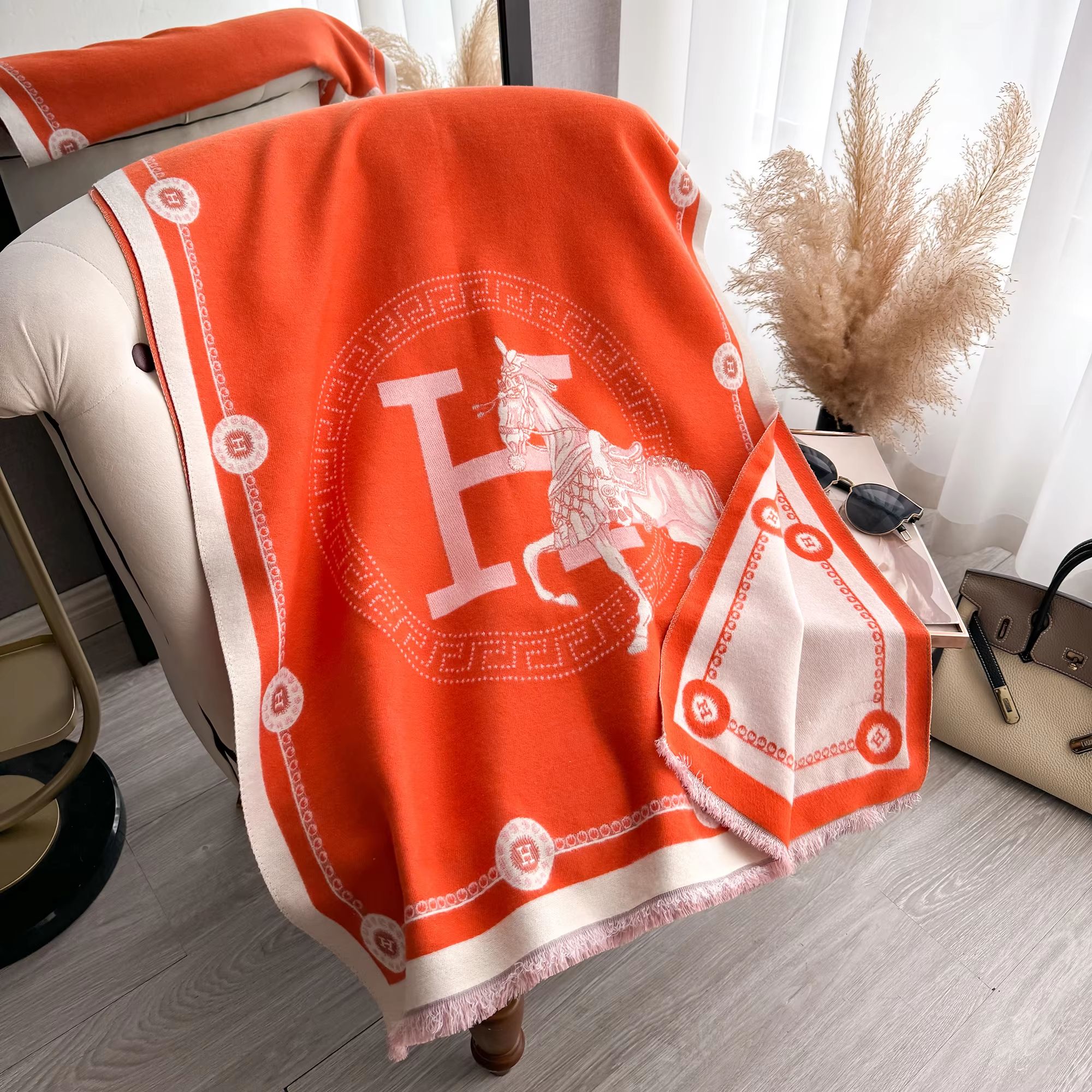 Luxury Women's Thick Cashmere Winter Scarf – Oversized Pashmina Shawl Wrap Blanket Bufanda