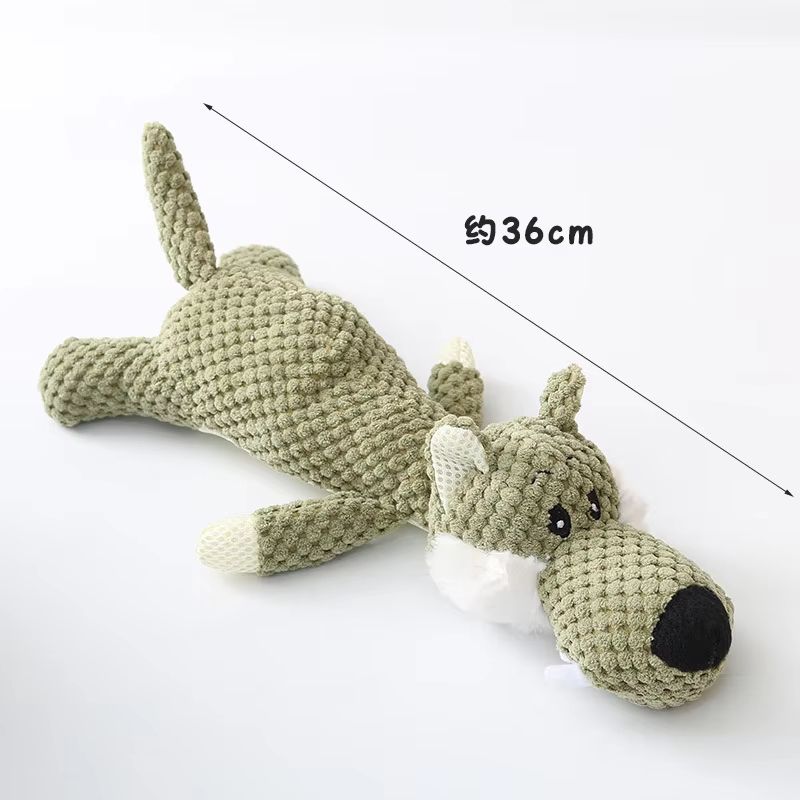Plush Cartoon Puppy Dog Toy Interactive Chew and Squeak Toy for Small Dogs