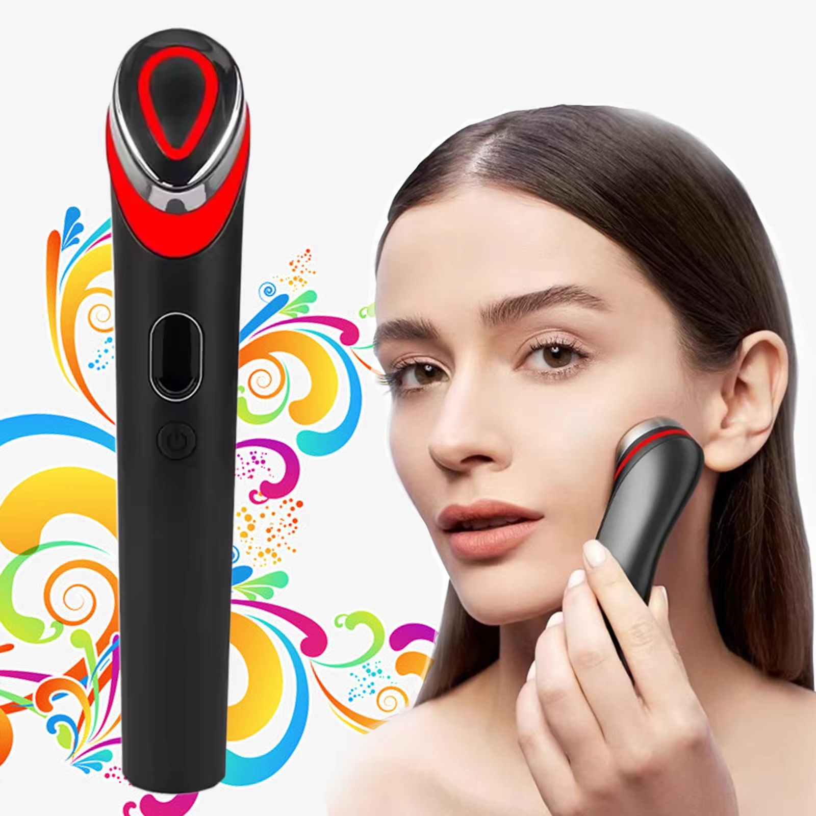 7 Color Age-R Booster Pro Facial Skin Care Device with EMS Microcurrent Lift and LED Therapy for Anti-Wrinkle Care