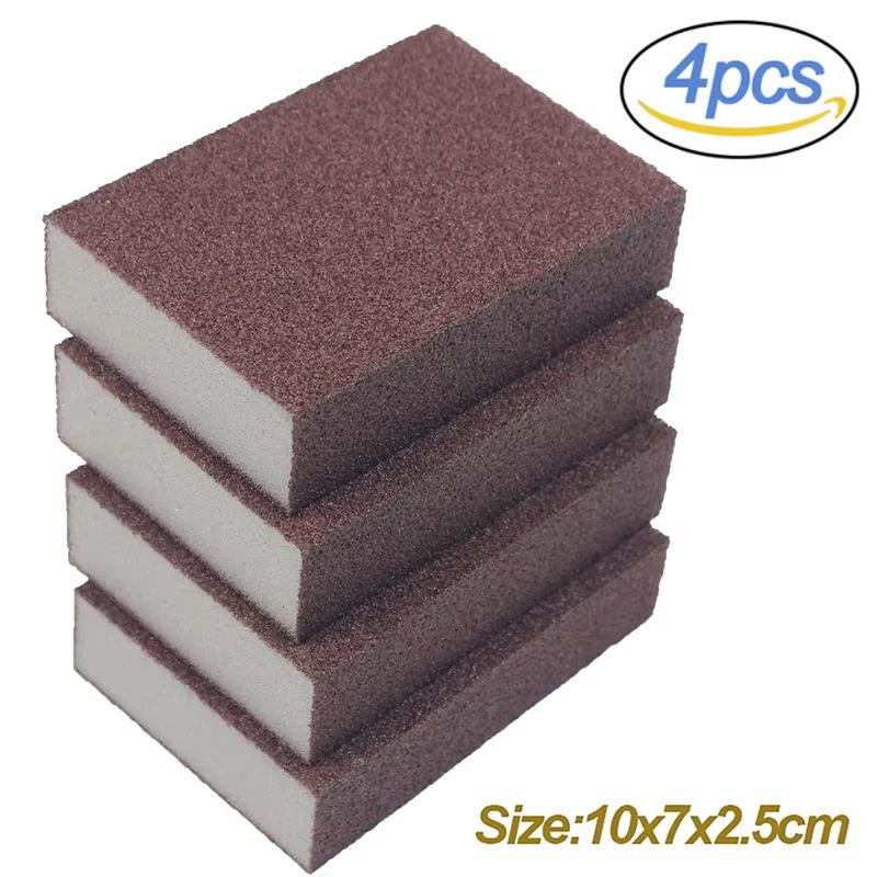 4/8PCS Rust Remove Carborundum Cleaning Sponges Multi-Purpose Kitchen and Cooktop Scrub Brushes