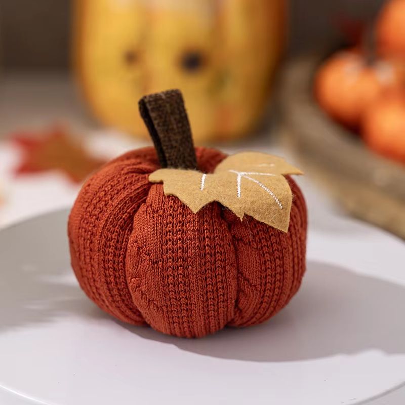 Handmade Knitted Decorative Pumpkin Reusable Fall and Halloween Home Decor