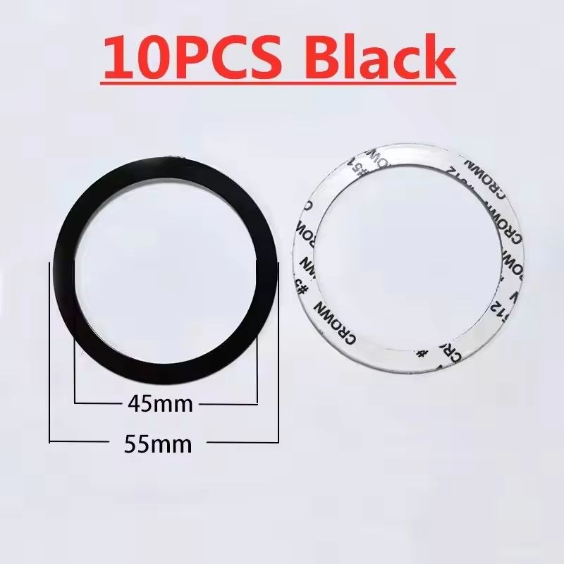 Universal Magnetic Metal Plate Ring 10-Pack for MagSafe Wireless Charger and Car Holder