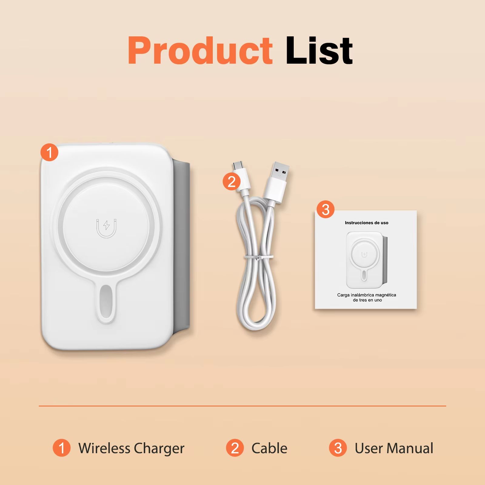 3 in 1 Magnetic Wireless Charging Station Foldable 15W for iPhone, Apple Watch, and AirPods