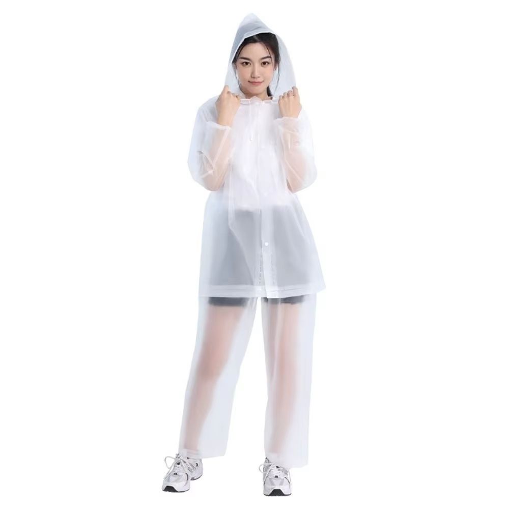 Adult rain suit set Split Waterproof Jacket and Pants for Electric Bicycle Riding, Full-Body Coverage with Reflective De