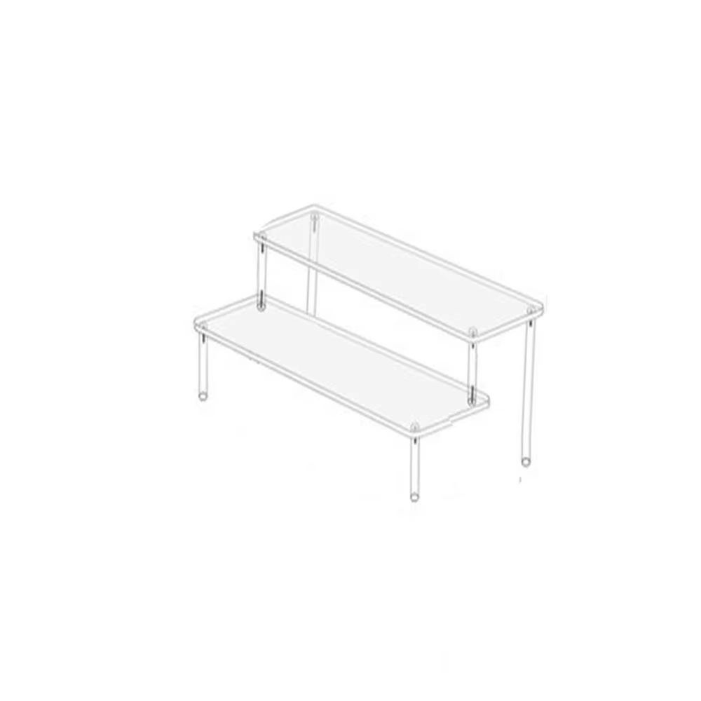 Acrylic Display Stand 1–5 Tier Transparent Rack for Cupcakes, Perfume, Dolls & Collectibles
