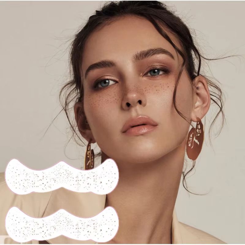 Natural Freckles Stickers 2-Pack Realistic Brown Face Freckle Tattoos for Makeup and Cosplay