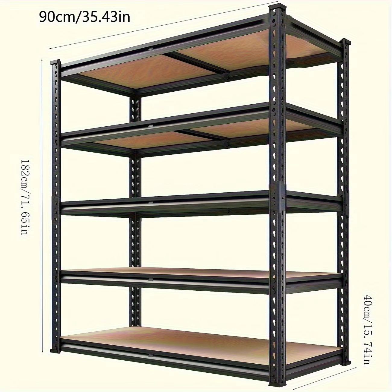 5 Tier heavy duty shelving unit 2000 lb Capacity Adjustable Metal Storage Rack for Garage and Warehouse