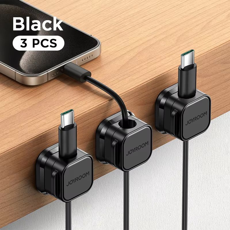 JOYROOM Magnetic Cable Clips Adjustable Cord Holder for Desk and Cable Management