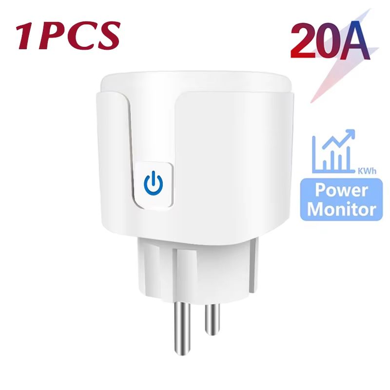 Tuya WiFi Smart Plug EU 16 A/20 A With Power Monitoring, Timer and App Control