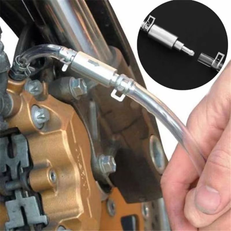 Hydraulic Clutch & Brake Bleeder Hose Kit with One-Way Valve for Car and Motorcycle