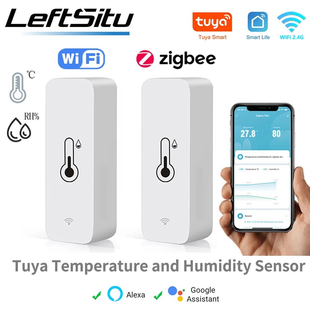 Tuya WiFi & Zigbee Smart Temperature Humidity Sensor Indoor | Inspire ...
