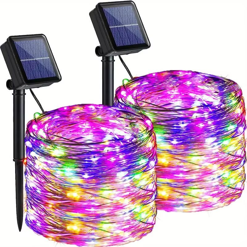 Solar Fairy Garden String Lights 8-Mode Waterproof Outdoor Patio Yard Decor