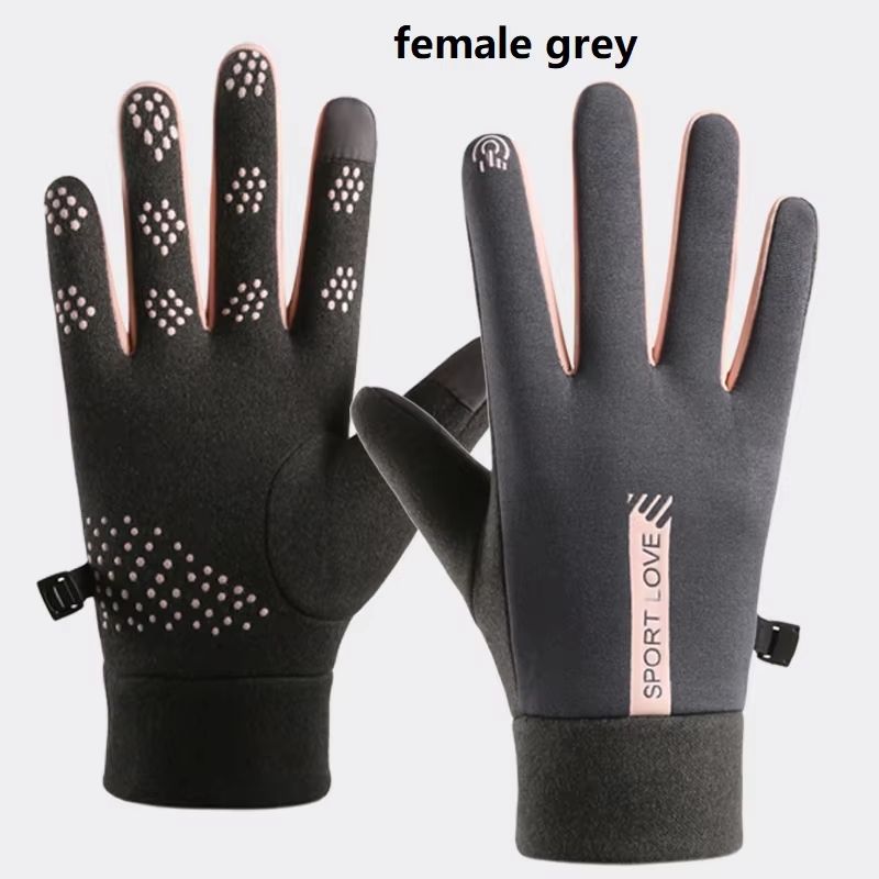 Women's Winter Thermal Cycling Gloves - Waterproof, Wind-Resistant Fleece Outdoor Sports Mittens