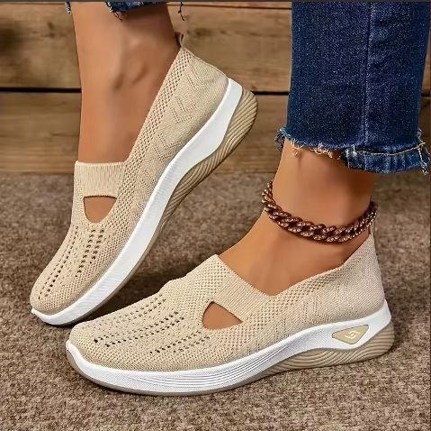 Women's Solid Color Breathable Low-Top Summer Casual Sneakers