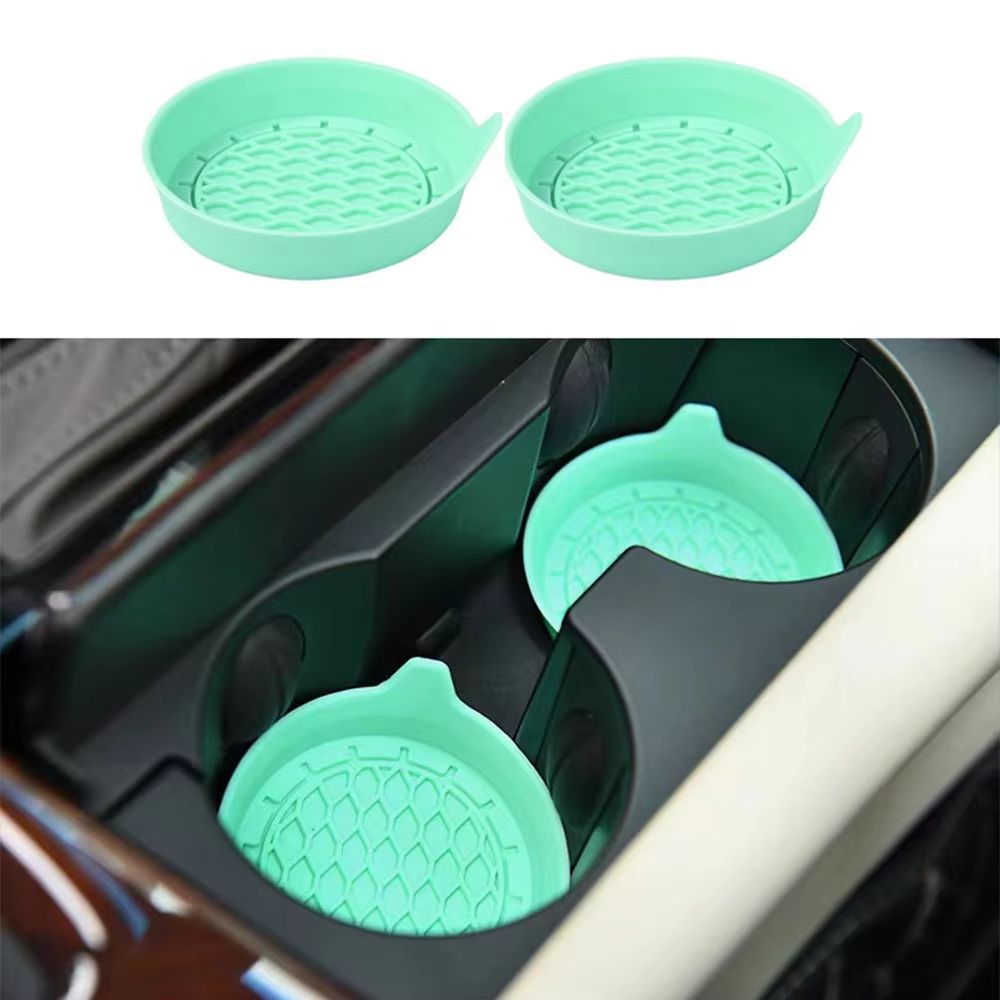 Universal Silicone Car Cup Holder Coasters Non-Slip Interior Pads (2/4pcs)
