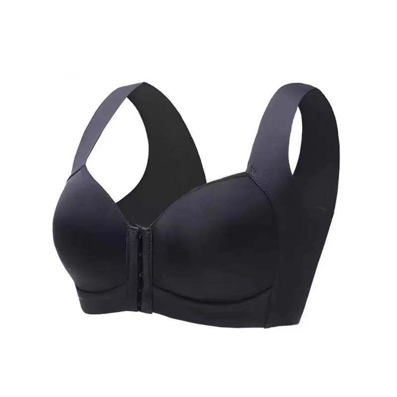 Seamless Front Closure Minimizer Bra Vest Style Fixed Cup Wireless Comfort