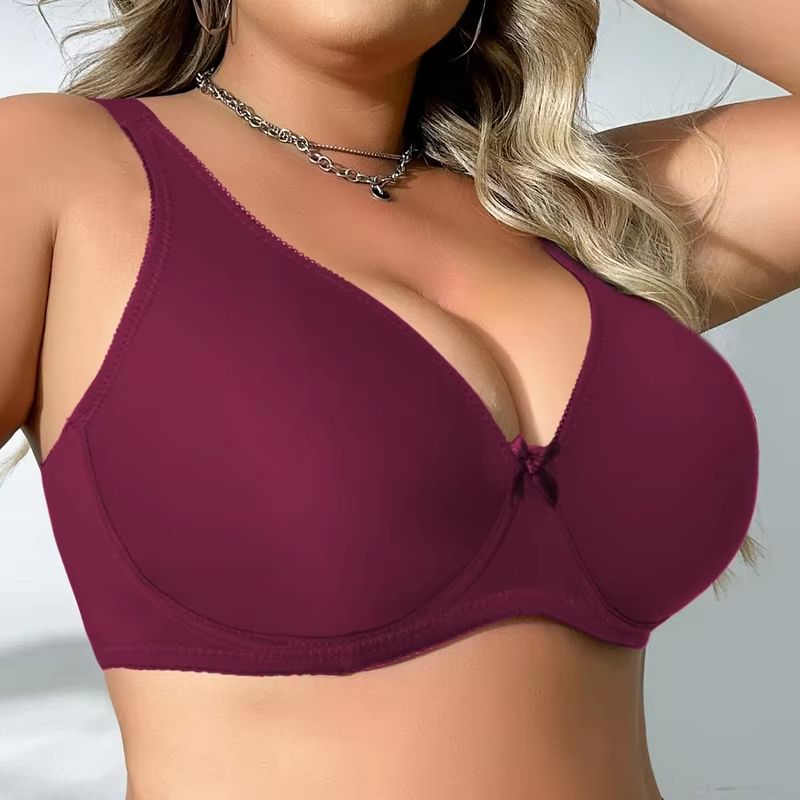 Beauwear Plus Size Underwire Bra for Big Bust Women, Unlined Full Support Comfort Bra
