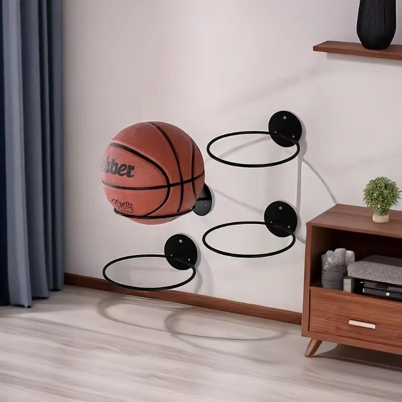 Wall Mounted Iron Ball Storage Rack for Basketball Football | Inspire ...