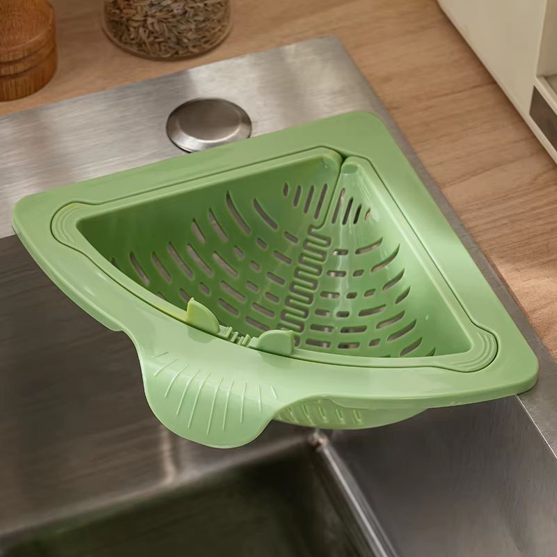 Suction Cup Corner Sink Strainer Basket for Kitchen Storage and Drain Protection