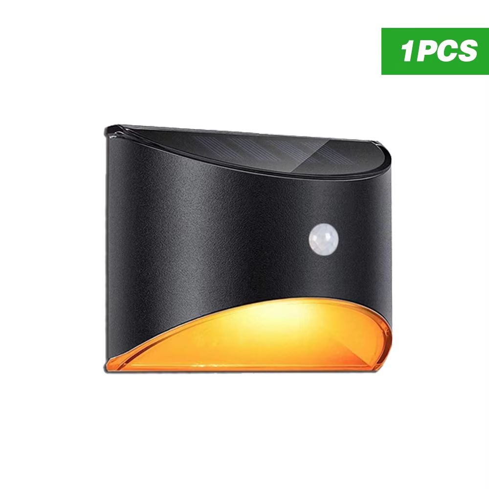 Solar Motion Sensor LED Step Wall Light for Outdoor Pathways and Gardens